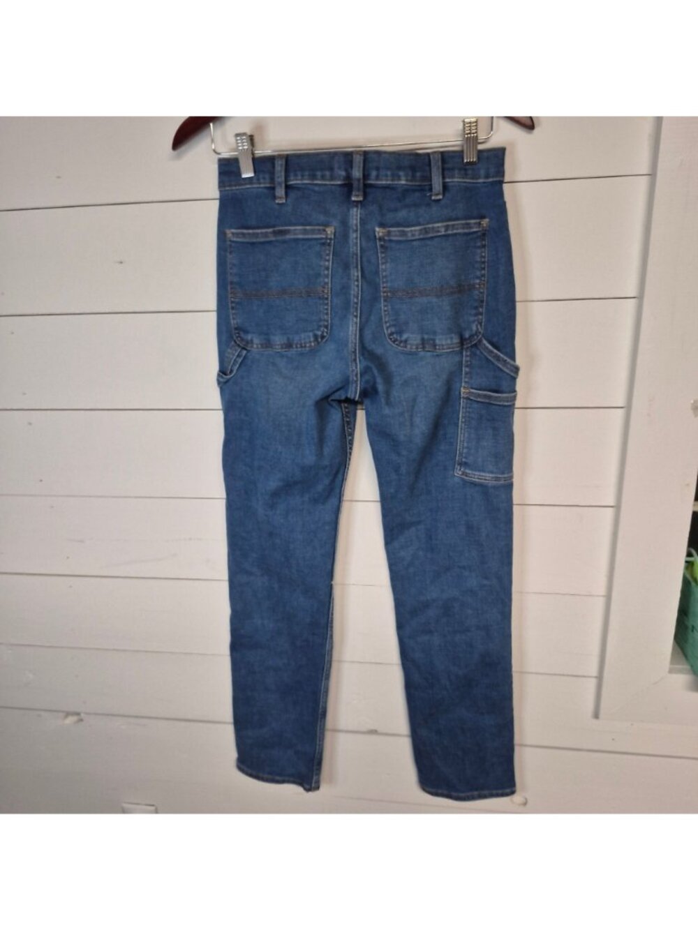 Abercrombie Kids Loose Fit carpenter jeans in a blue wash Size 13/14 Adjustable - Picture 6 of 11